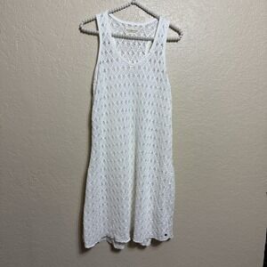 Denim & Supply Ralph Lauren Women's Medium White Boho Slip Crochet Dress Beach